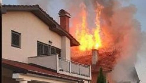 GORI KUĆA U LEŠTANIMA: Vatrogasne ekipe na terenu GORI KUĆA U LEŠTANIMA: Vatrogasne ekipe na terenu