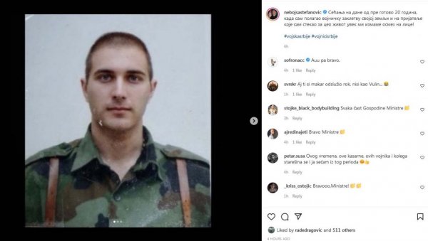 СЕЋАЊЕ НА ВОЈСКУ: Небојша Стефановић поделио фотографију у униформи од пре две деценије СЕЋАЊЕ НА ВОЈСКУ: Небојша Стефановић поделио фотографију у униформи од пре две деценије
