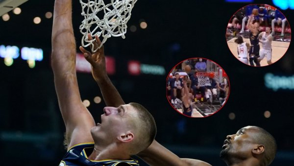 НАМЕРНО ПРОМАШУЈЕ! Никола Јокић запањио америчке новинаре (ВИДЕО) НАМЕРНО ПРОМАШУЈЕ! Никола Јокић запањио америчке новинаре (ВИДЕО)