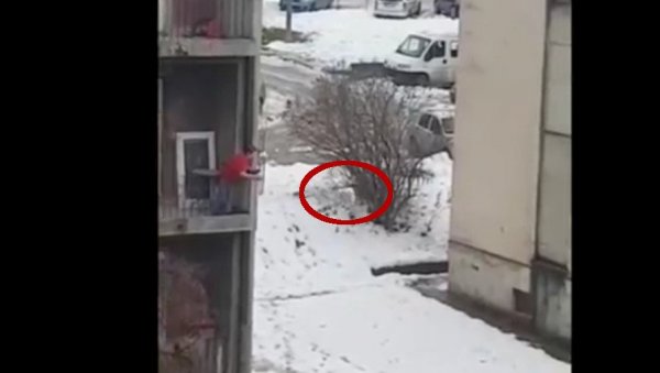 ОВО МОЖЕ САМО У СРБИЈИ: Са терасе у Лазаревцу баца кесу са смећем, погледајте да ли погађа контејнер (ВИДЕО) ОВО МОЖЕ САМО У СРБИЈИ: Са терасе у Лазаревцу баца кесу са смећем, погледајте да ли погађа контејнер (ВИДЕО)