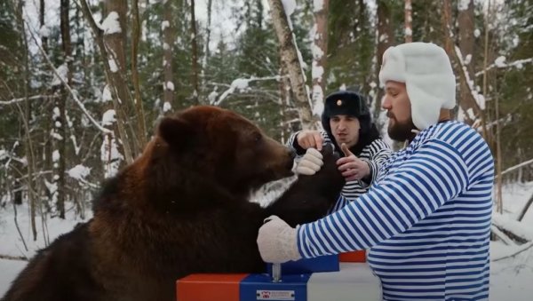 ОБАРАЛИ РУКЕ СА МЕДВЕДОМ У ШУМИ: Невероватна сцена из Русије! (ВИДЕО) ОБАРАЛИ РУКЕ СА МЕДВЕДОМ У ШУМИ: Невероватна сцена из Русије! (ВИДЕО)