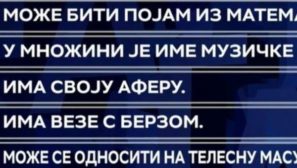 НОВОСАЂАНИ ЛИКУЈУ ЗБОГ СЛАГАЛИЦЕ: Друштвене мреже се усијале због једног питања Мора да је Кристина погурала НОВОСАЂАНИ ЛИКУЈУ ЗБОГ СЛАГАЛИЦЕ: Друштвене мреже се усијале због једног питања Мора да је Кристина погурала