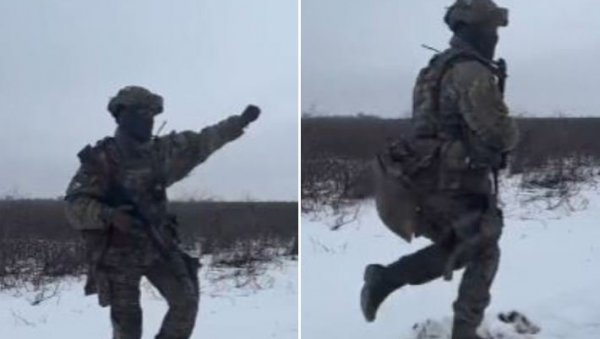 УКРАЈИНСКИ ВОЈНИК ИГРА КАО АСКА: Показао све плесне способности на снегу! Толико о томе колико страхују од Русије (ВИДЕО) УКРАЈИНСКИ ВОЈНИК ИГРА КАО АСКА: Показао све плесне способности на снегу! Толико о томе колико страхују од Русије (ВИДЕО)