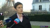 ПРЕМИЈЕРКА БРНАБИЋ СЕ ОБРАТИЛА ГРАЂАНИМА: Одличан састанак у Паризу, следе нова улагања ПРЕМИЈЕРКА БРНАБИЋ СЕ ОБРАТИЛА ГРАЂАНИМА: Одличан састанак у Паризу, следе нова улагања