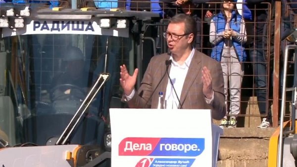 ВУЧИЋ ПОСЛАО СНАЖНУ ПОРУКУ: Знам да поштујете то што видите и рад и напредак, али ћемо морати још брже и снажније ВУЧИЋ ПОСЛАО СНАЖНУ ПОРУКУ: Знам да поштујете то што видите и рад и напредак, али ћемо морати још брже и снажније