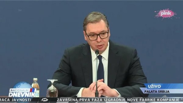 ВУЧИЋ СЕ ОБРАТИО НАРОДУ: Поштујемо територијални интергитет Украјине, нећемо уводити санкције Русији ВУЧИЋ СЕ ОБРАТИО НАРОДУ: Поштујемо територијални интергитет Украјине, нећемо уводити санкције Русији