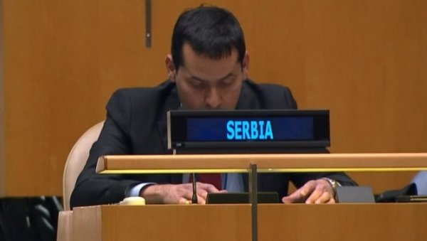 СРБИЈА ЖАЛИ ЗБОГ СВЕГА ШТО СЕ ДОГАЂА НА ИСТОКУ ЕВРОПЕ: Изјава Немање Стевановића на хитном заседању Генералне скупштине Уједињених нација СРБИЈА ЖАЛИ ЗБОГ СВЕГА ШТО СЕ ДОГАЂА НА ИСТОКУ ЕВРОПЕ: Изјава Немање Стевановића на хитном заседању Генералне скупштине Уједињених нација