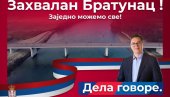 ЗАХВАЛАН БРАТУНАЦ: Начелник општине дао пуну подршку Александру Вучићу ЗАХВАЛАН БРАТУНАЦ: Начелник општине дао пуну подршку Александру Вучићу