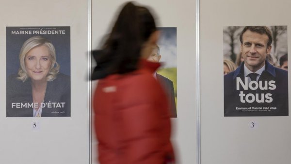 ПРЕДСЕДНИЧКИ ИЗБОРИ У ФРАНЦУСКОЈ: Излазност до 17 сати нешто мања него 2017. године - последње анкете дају предност Макрону (ФОТО) ПРЕДСЕДНИЧКИ ИЗБОРИ У ФРАНЦУСКОЈ: Излазност до 17 сати нешто мања него 2017. године - последње анкете дају предност Макрону (ФОТО)