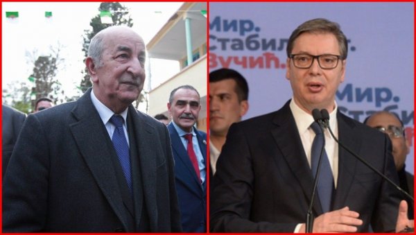НАЈСРДАЧНИЈЕ ЧЕСТИТКЕ И НАЈБОЉЕ ЖЕЉЕ: Вучић примио честитку председника Алжира, још једна потврда историјског пријатељства НАЈСРДАЧНИЈЕ ЧЕСТИТКЕ И НАЈБОЉЕ ЖЕЉЕ: Вучић примио честитку председника Алжира, још једна потврда историјског пријатељства