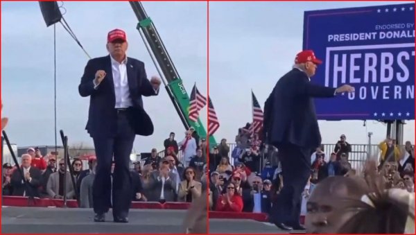 ПРИСТАЛИЦЕ ОДУШЕВЉЕНЕ: Трамп поново заплесао (ВИДЕО) ПРИСТАЛИЦЕ ОДУШЕВЉЕНЕ: Трамп поново заплесао (ВИДЕО)