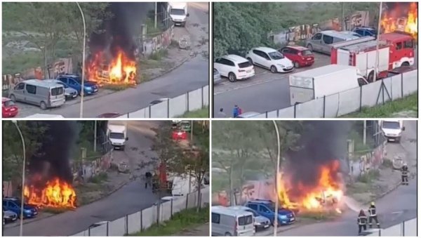ГУСТ, ЦРНИ ДИМ КУЉА ДОРЋОЛОМ: Запалио се џип на паркингу, ватрогасци гасе пожар (ВИДЕО) ГУСТ, ЦРНИ ДИМ КУЉА ДОРЋОЛОМ: Запалио се џип на паркингу, ватрогасци гасе пожар (ВИДЕО)