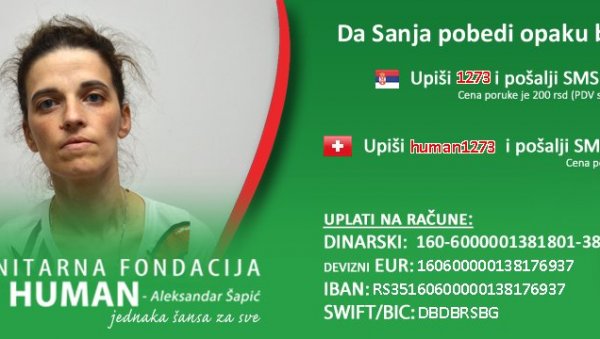 МАЈЦИ ДВОЈЕ ДЕЦЕ ПОТРЕБАН НОВАЦ ЗА ЛЕЧЕЊЕ: Помозимо Сањи да победи опаку болест МАЈЦИ ДВОЈЕ ДЕЦЕ ПОТРЕБАН НОВАЦ ЗА ЛЕЧЕЊЕ: Помозимо Сањи да победи опаку болест