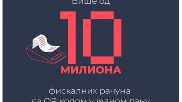 МИНИСТАР МАЛИ: До јуче издато 10 милиона фискалних рачуна са QR кодом на новом систему е-фискализације