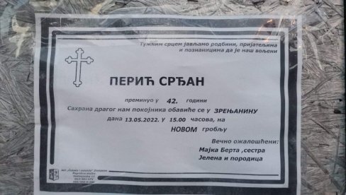 SAHRANJEN SRĐAN KOG JE ŽENA UBILA, PA ISEKLA TESTEROM: Neka ti je laka crna zemlja, a njoj Bog neka sudi SAHRANJEN SRĐAN KOG JE ŽENA UBILA, PA ISEKLA TESTEROM: Neka ti je laka crna zemlja, a njoj Bog neka sudi