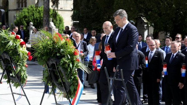 ОДАЛИ ПОЧАСТ УСТАШАМА И ТУЂМАНУ: У Загребу одржана комеморација под покровитељством Сабора јер је скуп у Блајбургу забрањен ОДАЛИ ПОЧАСТ УСТАШАМА И ТУЂМАНУ: У Загребу одржана комеморација под покровитељством Сабора јер је скуп у Блајбургу забрањен
