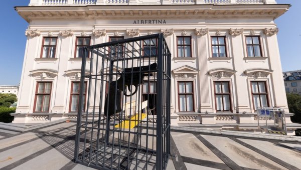 ЏИНОВСКИ РЕВОЛВЕР У КАВЕЗУ: Дело Владимира Додига Трокута испред бечке Албертине ЏИНОВСКИ РЕВОЛВЕР У КАВЕЗУ: Дело Владимира Додига Трокута испред бечке Албертине
