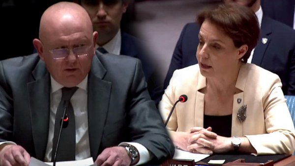 МОЛИМ ВАС ДА НЕ ФИЛОЗОФИРАТЕ: Руски амбасадор у Савету безбедности оштро одговорио представници лажне државе МОЛИМ ВАС ДА НЕ ФИЛОЗОФИРАТЕ: Руски амбасадор у Савету безбедности оштро одговорио представници лажне државе