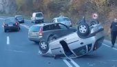АУТО НА КРОВУ, НЕМА ПОВРЕЂЕНИХ: Саобраћајна несрећа на магистрали код Ужица (ВИДЕО) АУТО НА КРОВУ, НЕМА ПОВРЕЂЕНИХ: Саобраћајна несрећа на магистрали код Ужица (ВИДЕО)