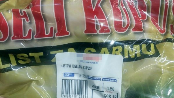 И САРМА ПОСТАЈЕ ЛУКСУЗ: Кило листова киселог купуса достигло цену од 460 динара, као 500 грама меса И САРМА ПОСТАЈЕ ЛУКСУЗ: Кило листова киселог купуса достигло цену од 460 динара, као 500 грама меса