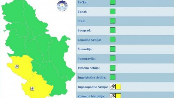 РХМЗ УПОЗОРАВА: Олујни удари кошаве, и до 15 цм снега - Познато када престају падавине