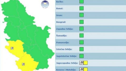 RHMZ UPOZORAVA: Olujni udari košave, i do 15 cm snega - Poznato kada prestaju padavine RHMZ UPOZORAVA: Olujni udari košave, i do 15 cm snega - Poznato kada prestaju padavine