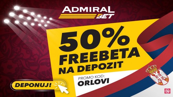 САМО ДАНАС – АДМИРАЛБЕТ ВАС НАГРАЂУЈЕ СА 50% ФРЕЕБЕТ-А САМО ДАНАС – АДМИРАЛБЕТ ВАС НАГРАЂУЈЕ СА 50% ФРЕЕБЕТ-А