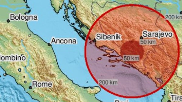 ЗЕМЉОТРЕС У БиХ: Осетио се у Мостару и Сарајеву, тресла се земља и у Далмацији ЗЕМЉОТРЕС У БиХ: Осетио се у Мостару и Сарајеву, тресла се земља и у Далмацији