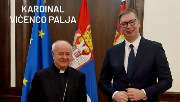 ВУЧИЋ СА ВИЋЕНЦОМ ПАЉОМ: Састанак председника и кардинала Римокатоличке цркве