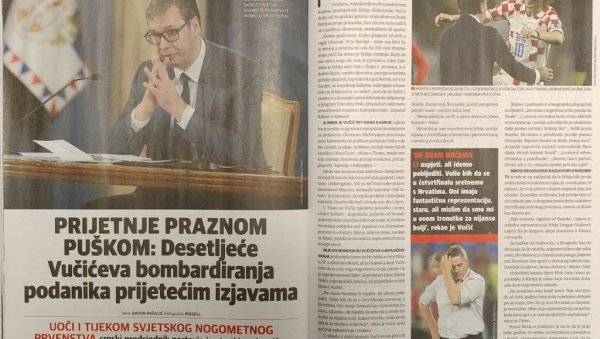 ХРВАТИ СЕ ОКОМИЛИ НА ВУЧИЋА: Разапињу га због прогнозе утакмице и националног стадиона (ФОТО) ХРВАТИ СЕ ОКОМИЛИ НА ВУЧИЋА: Разапињу га због прогнозе утакмице и националног стадиона (ФОТО)