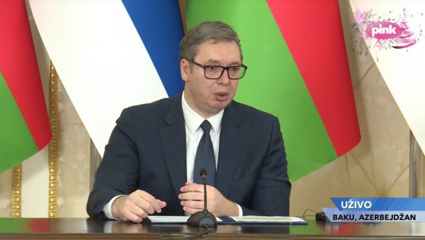 ЧВРСТО И ИСКРЕНО ПРИЈАТЕЉСТВО Вучић: Алијев разуме тешкоће Србије за очување територијалног интегритета ЧВРСТО И ИСКРЕНО ПРИЈАТЕЉСТВО Вучић: Алијев разуме тешкоће Србије за очување територијалног интегритета