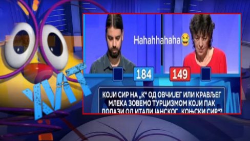 SIR NA SLOVO K? Urnebesan odgovor takmičarke u kvizu Slagalica (VIDEO) SIR NA SLOVO K? Urnebesan odgovor takmičarke u kvizu Slagalica (VIDEO)