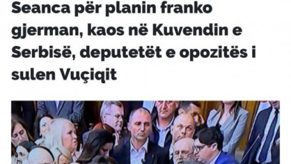 ПРИШТИНСКИ МЕДИЈИ СЛАВЕ ОПОЗИЦИЈУ: Ликују због тога што су напали председника Вучића ПРИШТИНСКИ МЕДИЈИ СЛАВЕ ОПОЗИЦИЈУ: Ликују због тога што су напали председника Вучића