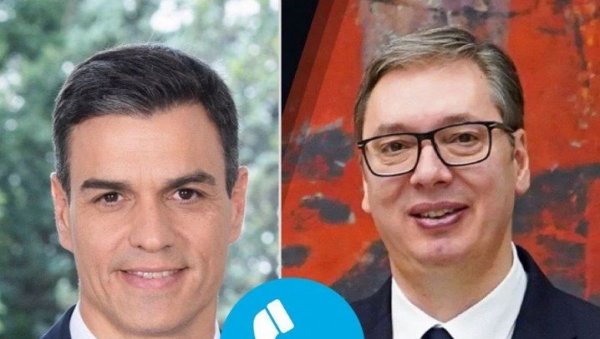 ДОБАР И ВАЖАН РАЗГОВОР СА ИСКРЕНИМ ПРИЈАТЕЉЕМ СРБИЈЕ: Вучић разговарао са Санчезом ДОБАР И ВАЖАН РАЗГОВОР СА ИСКРЕНИМ ПРИЈАТЕЉЕМ СРБИЈЕ: Вучић разговарао са Санчезом