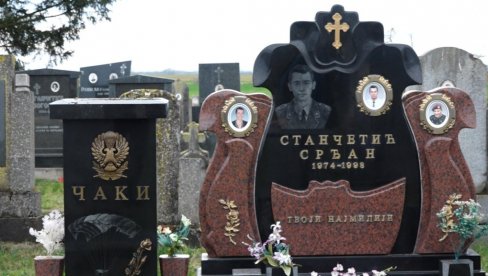 ПОСЛЕ СРАМНОГ ВАНДАЛСКОГ ЧИНА ЈУНАК СА КОШАРА ДОБИЈА БИСТУ: Срђан Станчетић на вечној стражи у родном месту (ФОТО) ПОСЛЕ СРАМНОГ ВАНДАЛСКОГ ЧИНА ЈУНАК СА КОШАРА ДОБИЈА БИСТУ: Срђан Станчетић на вечној стражи у родном месту (ФОТО)