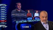 DŽABA IZBACIVANJE - ON JE NAJJAČA KARIKA: Vidite sva 22 Vladimirova tačna odgovora - bez greške, a izbačen iz kviza (VIDEO)
