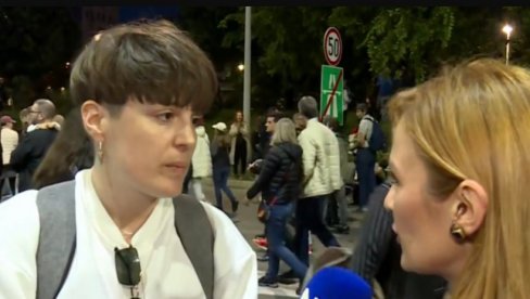 DOŠLA IZ ZAGREBA DA BLOKIRA SRBIJU: Reporterka N1 progovorila i na hrvatskom (VIDEO)