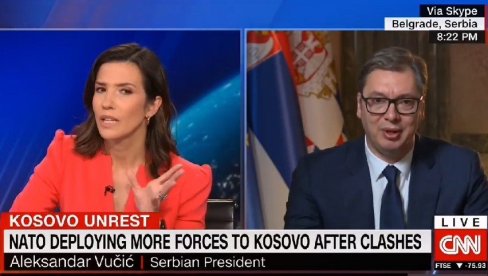SRPSKA STRANA PRIČE NA SI-EN-ENU: Kako je Vučić principijelnom politikom doveo do toga da se u svetu čuje srpski glas SRPSKA STRANA PRIČE NA SI-EN-ENU: Kako je Vučić principijelnom politikom doveo do toga da se u svetu čuje srpski glas