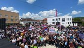 OD POMORAVLJA DO LEPOSAVIĆA,  MI SMO JEDNA PORODICA! U Gornjem Kuscu skup u znak podrške Srbima sa severa Kosova (FOTO)