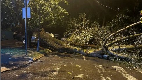 OD UDARA GROMA PUCALA STAKLA NA VOZILIMA, NA BANOVOM BRDU POTOP: Ovako je Beograd noćas izgledao (VIDEO)