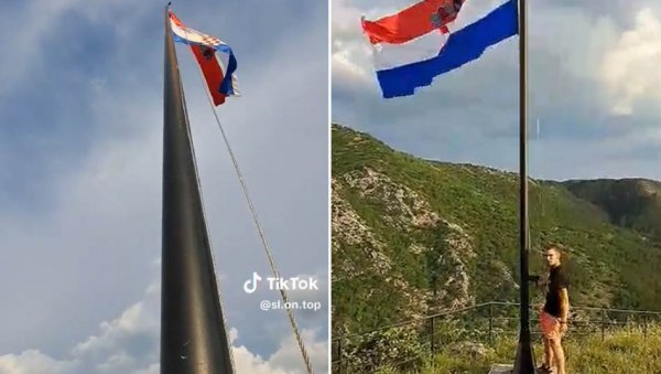 ДРАМА У КОМШИЛУКУ: Пуштени људи који су скинули хрватску заставу са брда код Книна ДРАМА У КОМШИЛУКУ: Пуштени људи који су скинули хрватску заставу са брда код Книна