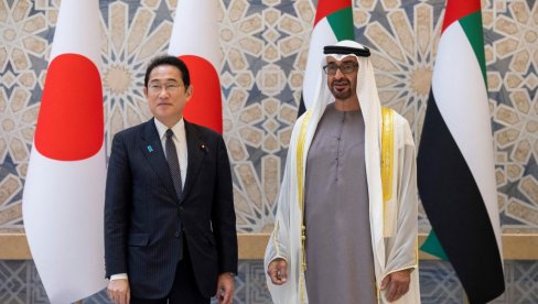 KIŠIDA SREO BIN ZAJEDA U ABU DABIJU: Premijer Japana stigao u poseti UAE, glavne teme energetika i zelena tehnologija KIŠIDA SREO BIN ZAJEDA U ABU DABIJU: Premijer Japana stigao u poseti UAE, glavne teme energetika i zelena tehnologija