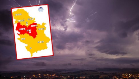 ИДЕ СА ЗАПАДА КА ИСТОКУ: Упаљен црвени метеоаларм -  Суперолуја не престаје да прети Србији