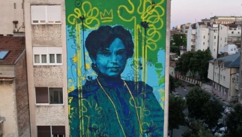 С ОСМЕХОМ ГЛЕДА КА СРЦУ ДОРЋОЛА: Фасаду у Јевремовој 15 на Старом граду краси мурал посвећен Јелисавети Начић С ОСМЕХОМ ГЛЕДА КА СРЦУ ДОРЋОЛА: Фасаду у Јевремовој 15 на Старом граду краси мурал посвећен Јелисавети Начић
