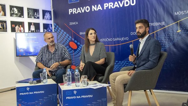 ЕВРОПСКА УНИЈА У БиХ ОРГАНИЗОВАЛА РАСПРАВУ „ПРАВО НА ПРАВДУ“: Правосуђе политички заробљено ЕВРОПСКА УНИЈА У БиХ ОРГАНИЗОВАЛА РАСПРАВУ „ПРАВО НА ПРАВДУ“: Правосуђе политички заробљено