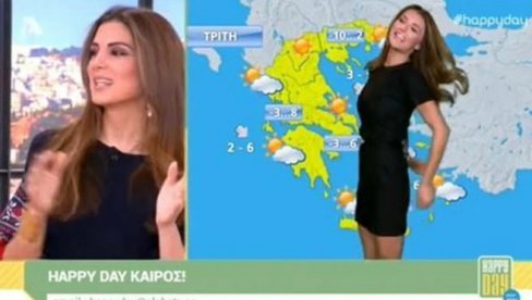 UZ NJU SVAKA OLUJA LAKŠE PADA: Grčka voditeljka je postala hit zbog načina na koji prezentuje vremensku prognozu (VIDEO) UZ NJU SVAKA OLUJA LAKŠE PADA: Grčka voditeljka je postala hit zbog načina na koji prezentuje vremensku prognozu (VIDEO)