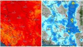 IZ CRVENOG U PLAVO Promena vremena u dve slike - ovako će Srbija izgledati u petak i subotu