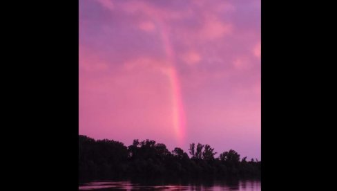 NA NEBU IZNAD ŠAPCA POJAVILA SE PINK DUGA: Meteorolog otkrio kako je nastala (FOTO)