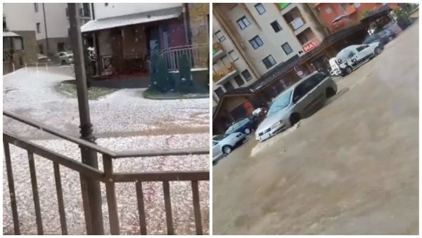 НЕВРЕМЕ НА ЗЛАТИБОРУ: Забелело се од леда, улице под водом (ВИДЕО) НЕВРЕМЕ НА ЗЛАТИБОРУ: Забелело се од леда, улице под водом (ВИДЕО)
