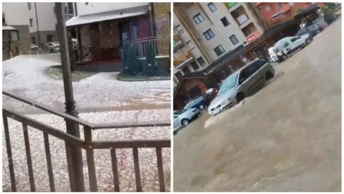 NEVREME NA ZLATIBORU: Zabelelo se od leda, ulice pod vodom (VIDEO)